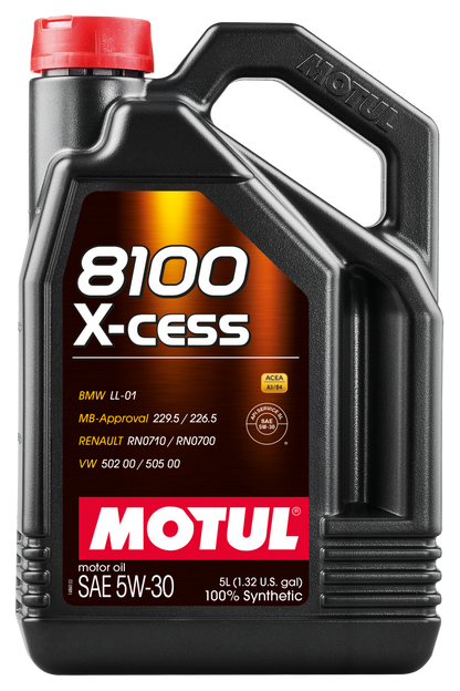 Motul 5W30 8100 X-CESS Synthetic Motor Oil - (108944/108946)