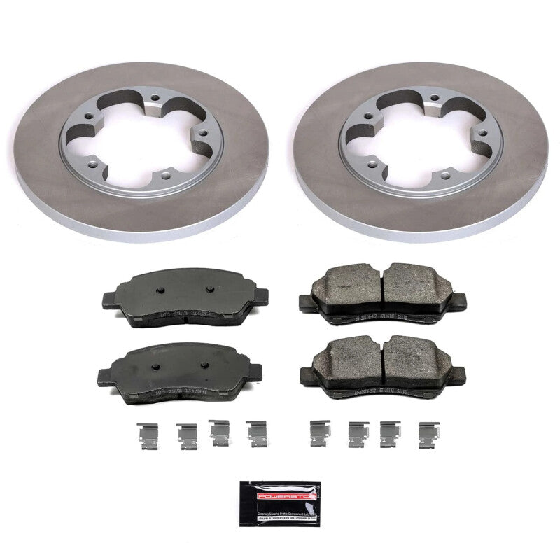 PowerStop 15-19 Ford Transit-350 Rear Semi-Coated Rotor Kit (SC7145)