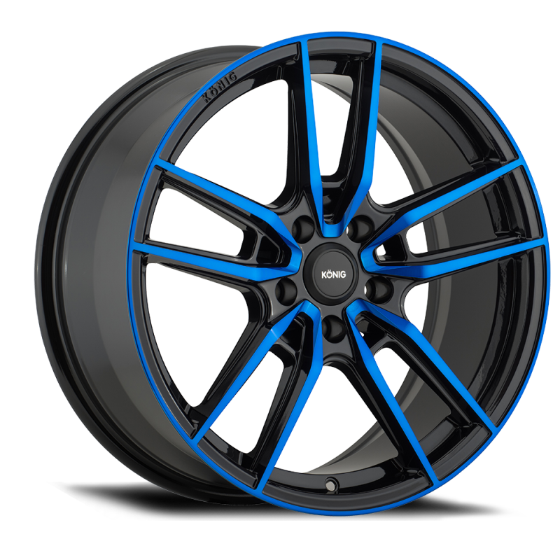 Konig Myth Gloss Black w/ Blue Tinted Clearcoat | 18x8" +43mm | 5x114.3mm Wheel