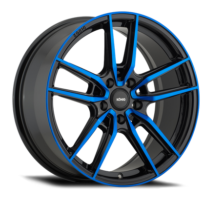 (set of 4) Konig Myth Gloss Black | 18x8" +43mm | 5x108mm Wheel