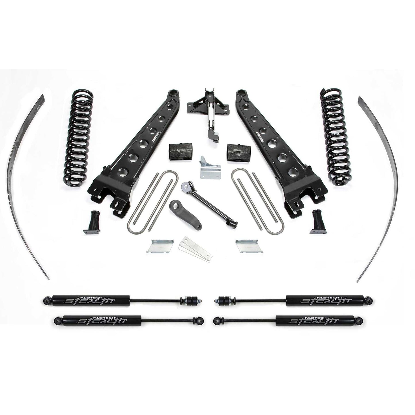 Fabtech 8" Radius Arm System w/ Coils & Stealth w/ Factory Overload | Ford F250 4WD (08-16) (K2124M)