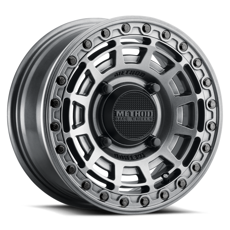(set of 4) Method MR415 UTV Beadlock Gloss Graphite | 15x7" +38mm | 5x4.5in Wheel