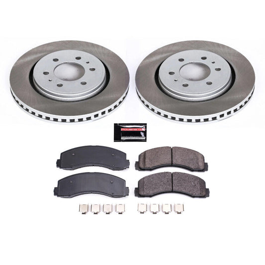 PowerStop 10-21 Lincoln Navigator Front Semi-Coated Rotor Kit (SC3167)