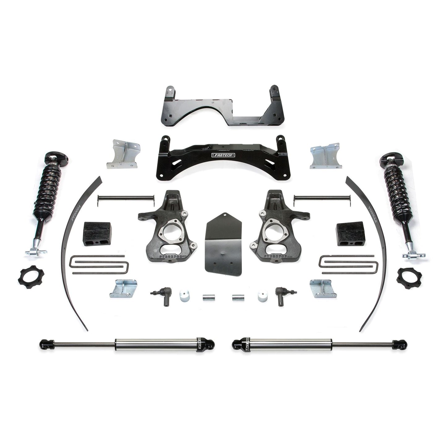 Fabtech 6" Basic Suspension System w/ Dual 2.5" & 2.25" DL Front Upper Control Arms | GM C/K1500 Pickup (14-18) (K1068DL)