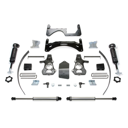 Fabtech 6" Basic Suspension System w/ Dual 2.5" & 2.25" DL Front Upper Control Arms | GM C/K1500 Pickup (14-18) (K1068DL)