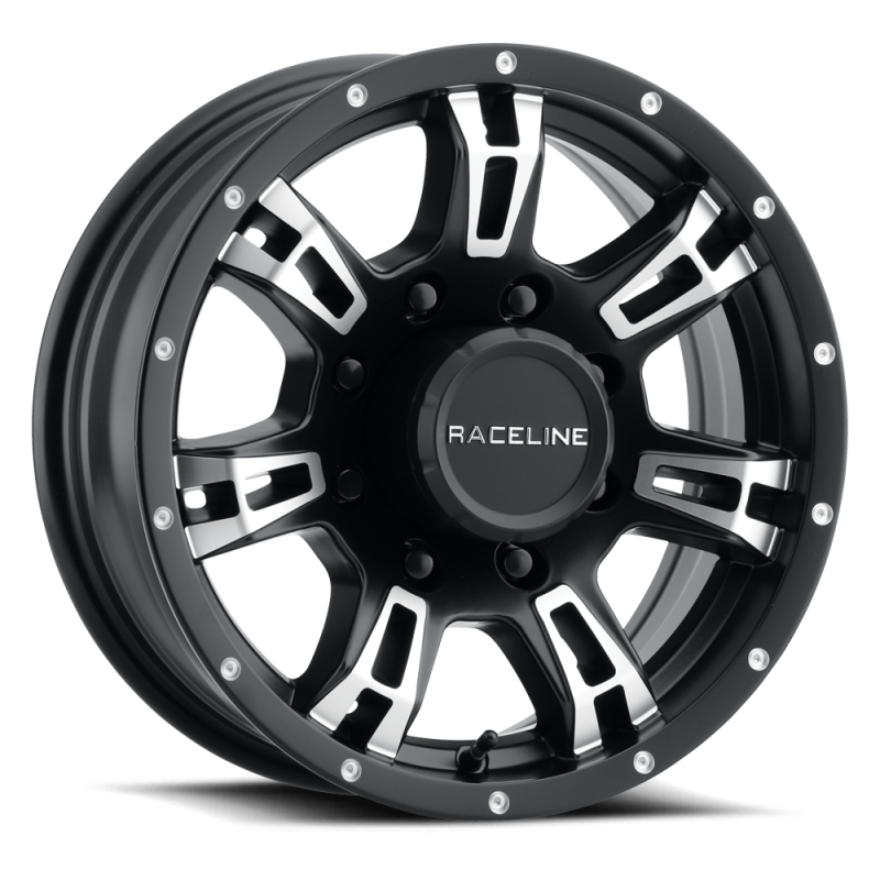 Raceline 840 Arsenal Black & Machined | 15x6" +0mm | 6x139.7mm Wheel