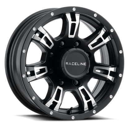 Raceline 840 Arsenal Black & Machined | 16x6" +0mm | 6x139.7mm Wheel