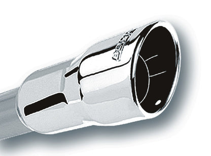 Borla 3in Inlet 4.25in Round Rolled Angle Cut SS Exhaust Tip | Universal (20251)