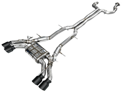 AWE Tuning 2021+ Cadillac CT4-V Blackwing SwitchPath Exhaust - Diamond Black Tips (3025-43436)