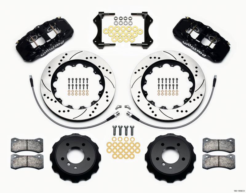 Wilwood AERO6 Front Hat Kit | BMW E90 Series (07-11) 14.00 Drilled (140-13582-D)