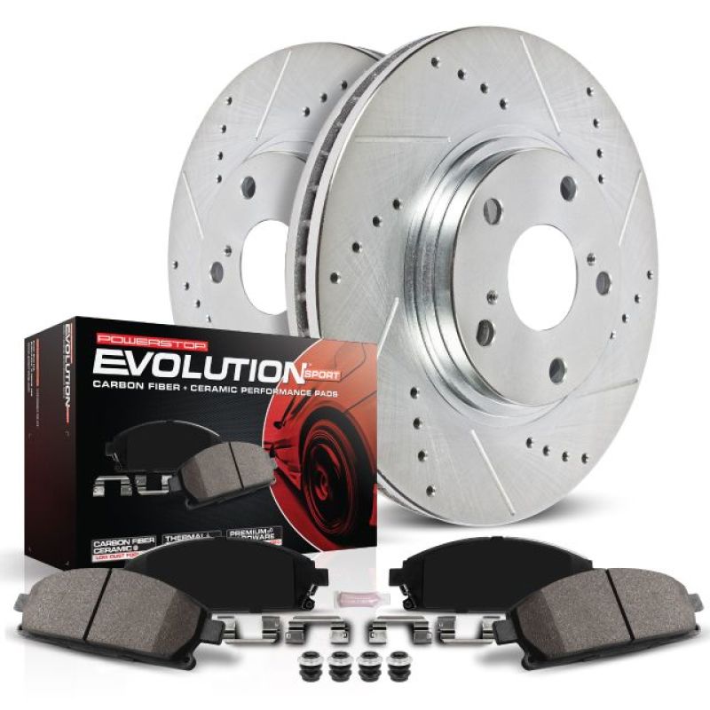 PowerStop Front Z23 D&S Brake Kit w/ SS HW | Honda S2000 (00-09) (K2276)