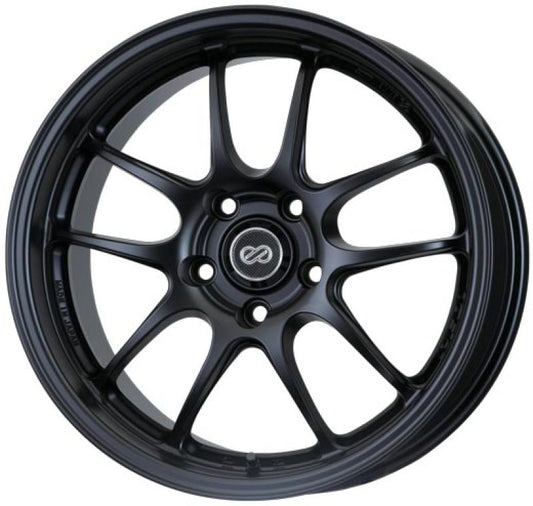 Enkei PF01 18x10.5 +15 5x114.3 Black-WheelFlip