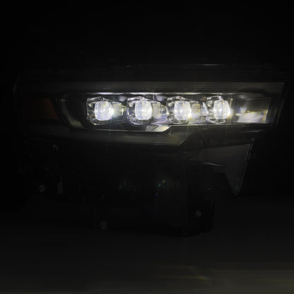 AlphaRex 880891 NOVA Quad LED Projector Headlights Black Ram 1500 25-26