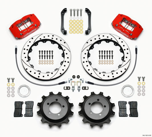 Wilwood Dynapro 12.88in Rear Drilled Brake Kit | Subaru WRX (06-07) (140-13013-DR)