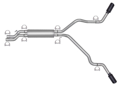 Gibson Black Elite 2.5in Dual Extreme Exhaust | GMC Sierra 1500 SL (99-03) (65009B)