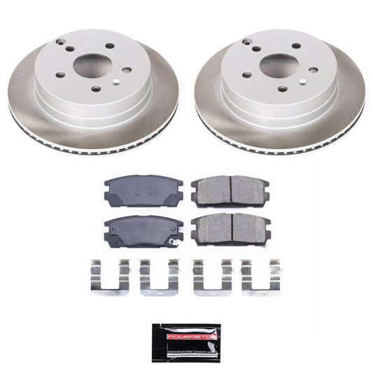 PowerStop 10-17 GMC Terrain Rear Semi-Coated Rotor Kit (SC5558)