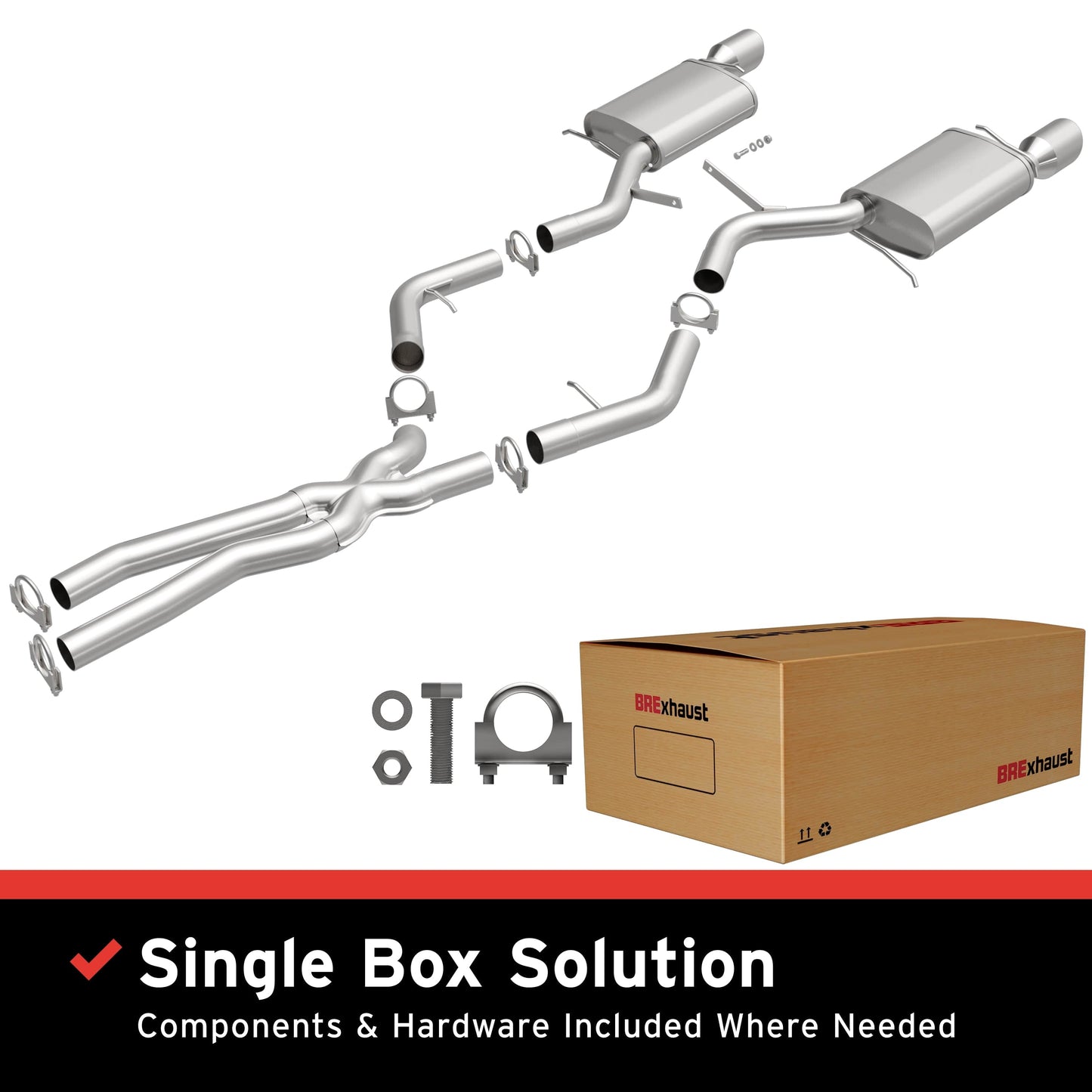 BRExhaust 2007-2010 BMW Direct-Fit Replacement Exhaust System