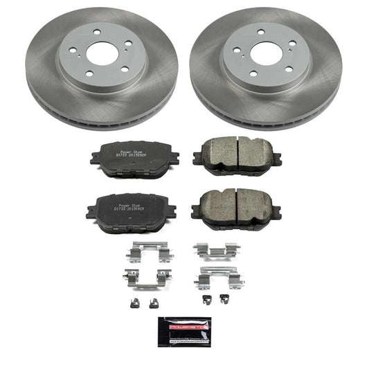 PowerStop 14-15 Lexus IS250 Front Semi-Coated Rotor Kit (SC6990)