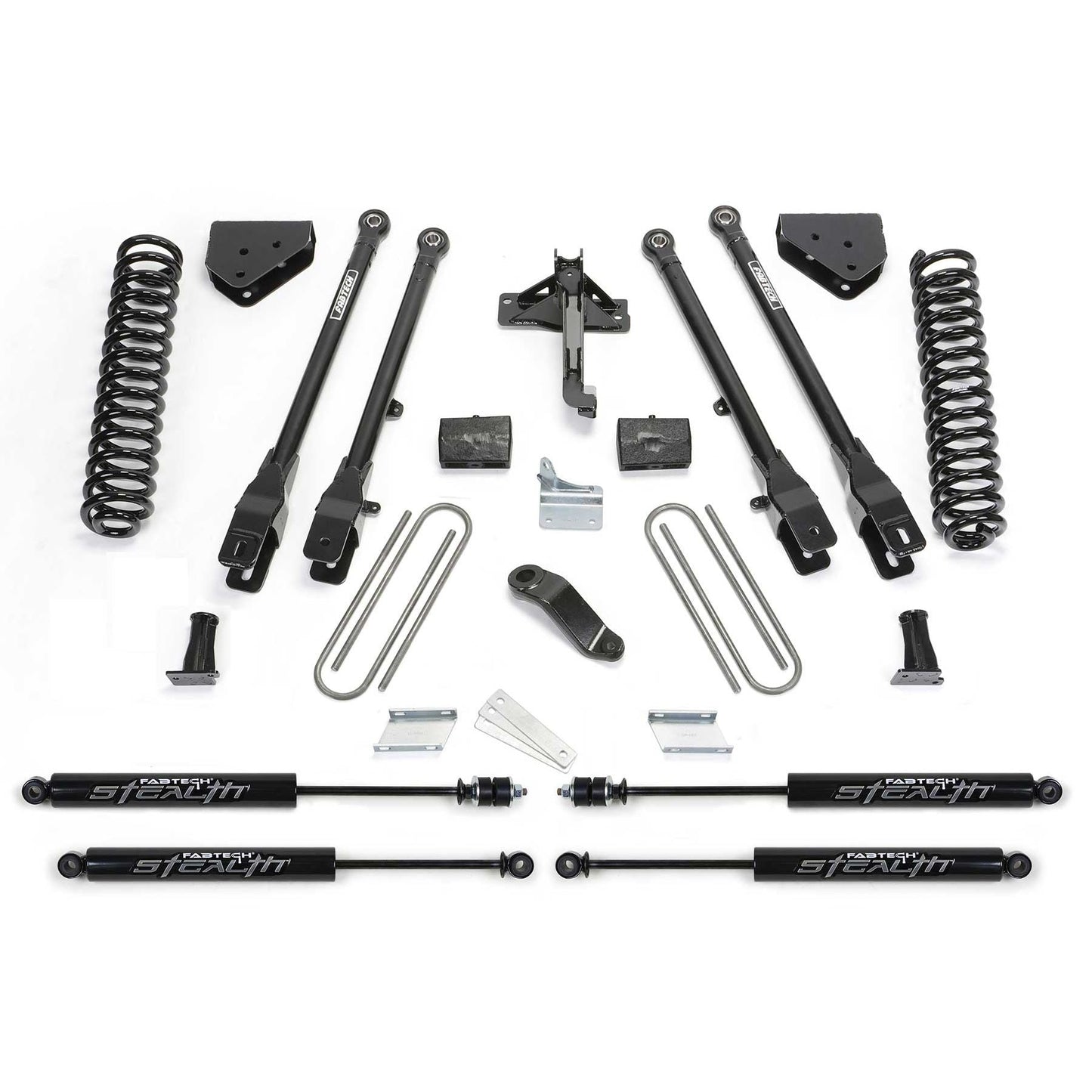 Fabtech 4" 4Link Suspension System w/ Coils & Stealth | Ford F250/F350 4WD (08-16) (K2212M)
