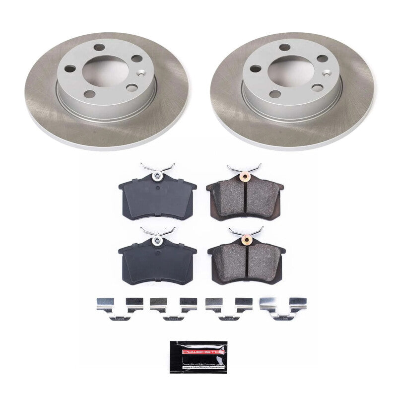 PowerStop 98-05 Volkswagen Jetta Rear Semi-Coated Rotor Kit (SC847)