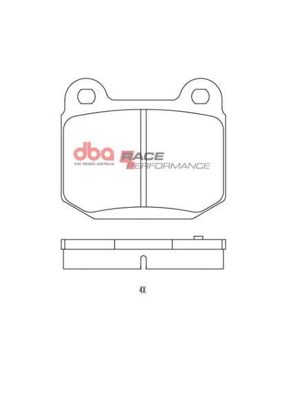DBA Rear Race Performance Brake Pads | Subaru BRZ (12-21) / WRX STI (01-15) (DB1521RP)