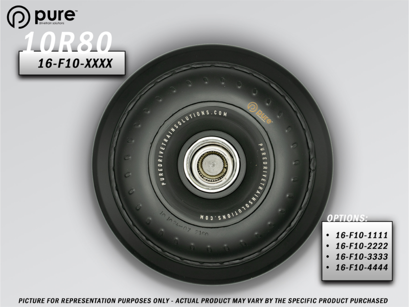 Pure Drivetrain 16-F10-2222 Billet Torque Converter Big Blower 5.0 V8 For Ford