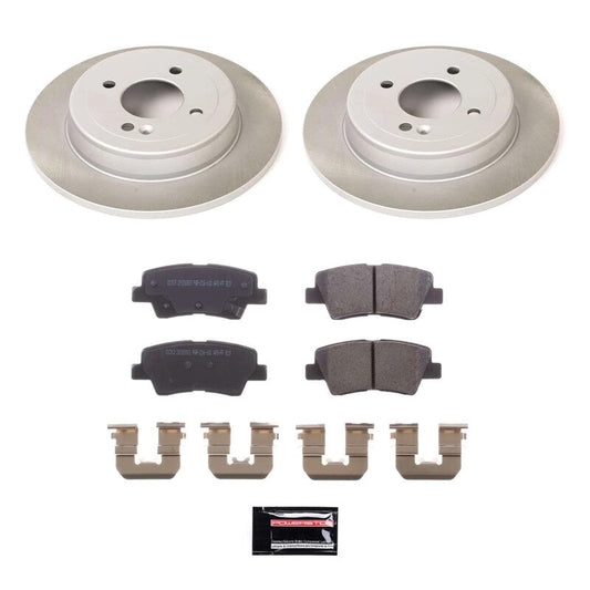 PowerStop Rear Semi-Coated Rotor Kit | 2012–2018 Kia Rio (SC6507)