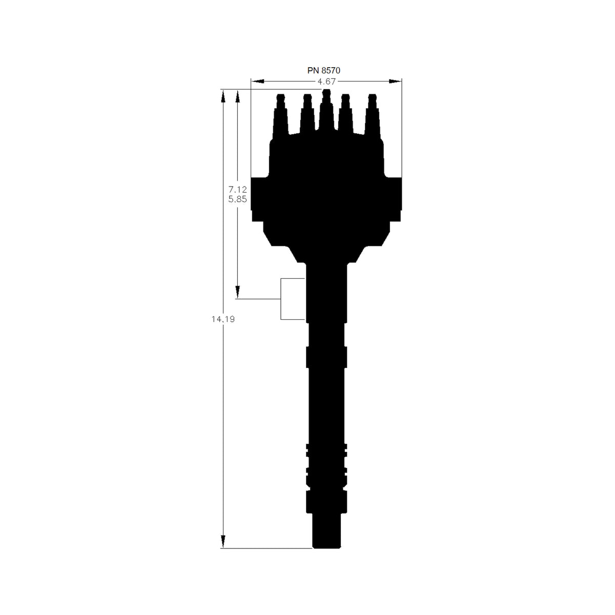 MSD 8570 Pro-Billet Small Diameter V8 Distributor