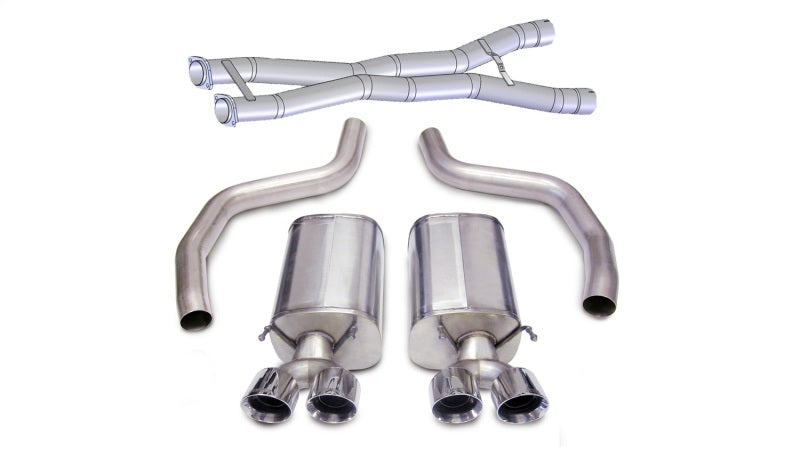 CORSA Sport / 3.0 in Cat-Back 4.0 in Twin Tips | 2012-2013 Corvette C6 Z06 ZR1 (14164CB3)