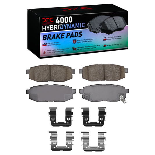 DFC 06-25 FR-S/BRZ/86 Rear HybriDynamic Brake Pads w/HW | Subaru/Scion/Toyota (03-26) (4000-1124-01)