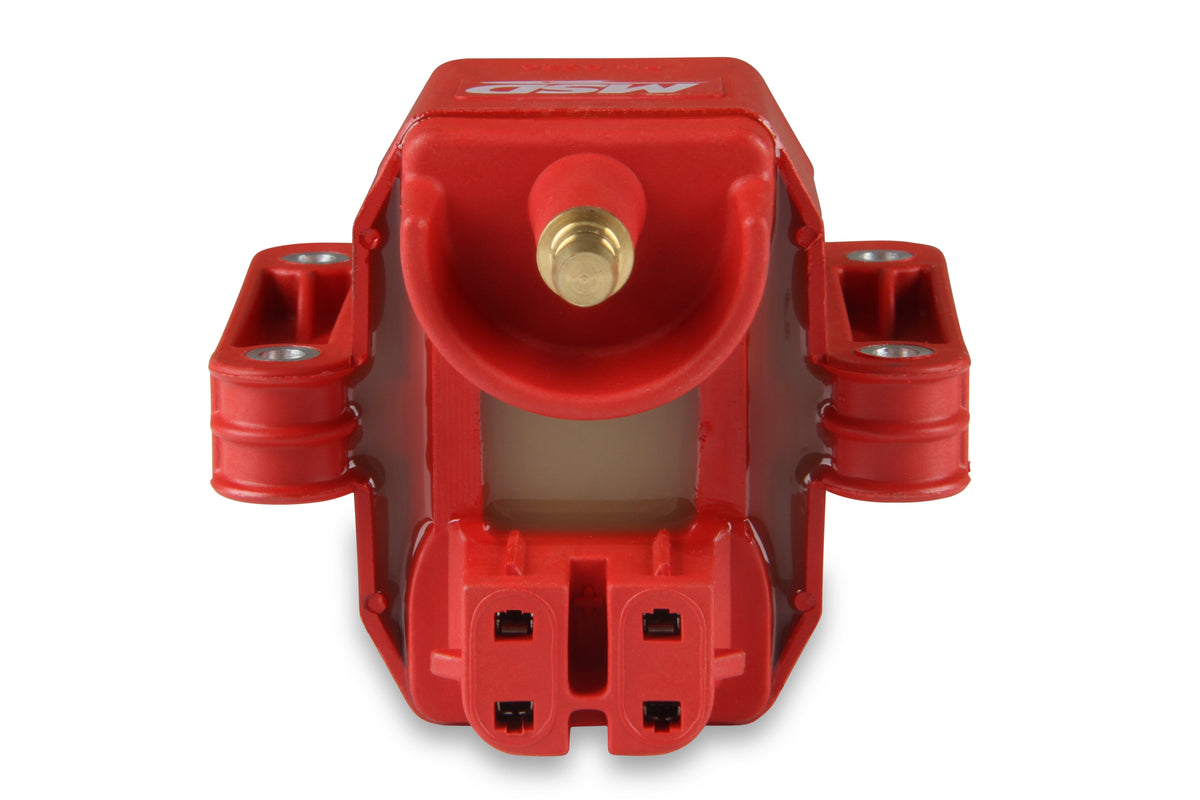 MSD 8226 Ignition Coil Dual Connector, Red, HEI Style