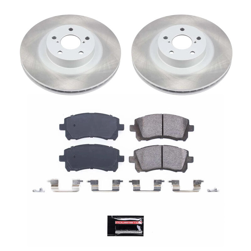 PowerStop 01-02 Subaru Outback Front Semi-Coated Rotor Kit (SC2369)
