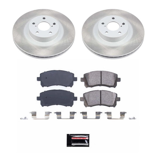 PowerStop 01-02 Subaru Outback Front Semi-Coated Rotor Kit (SC2369)
