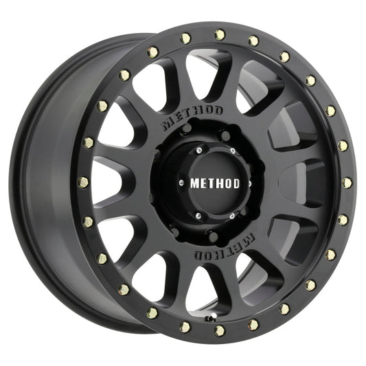 (set of 4) Method MR305-HD NV Matte Black | 17x8.5" +0mm | 8x170mm Wheel