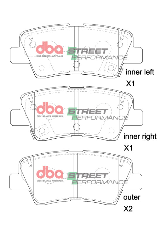 DBA Rear Street Performance Brake Pads | Hyundai Elantra GT (13-16) (DB2076SP)