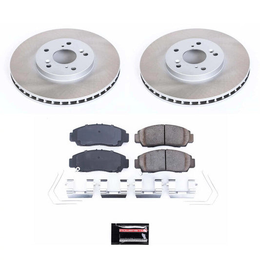 PowerStop 11-12 Honda Accord Front Semi-Coated Rotor Kit (SC5392)