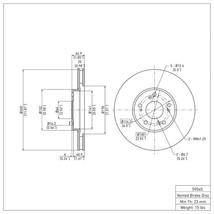 DFC 06-15 Honda Civic F Brake Rotor | CR-V/RSX (2001-2016) (600-59045)