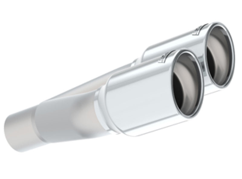 Borla 20143 Polished Tip Dual Round Rolled Angle-Cut | Universal (20143)