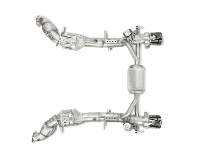 Akrapovic 16-17 Ferrari 488 GTB/488 Spyder Link Pipe Set w/ Cat (SS)