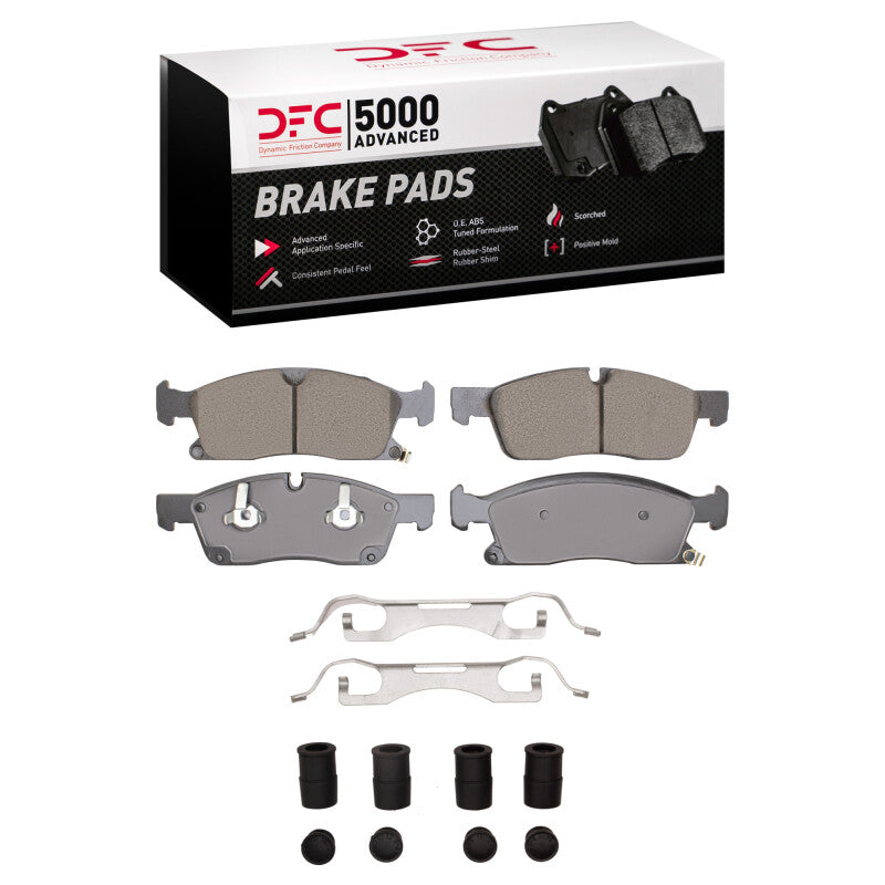 DFC Front 5000 Advanced Ceramic Brake Pads & Hardware Kit: Dodge Durango (11-22)