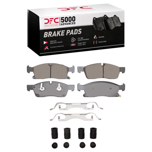 DFC Front 5000 Advanced Ceramic Brake Pads & Hardware Kit: Dodge Durango (11-22)
