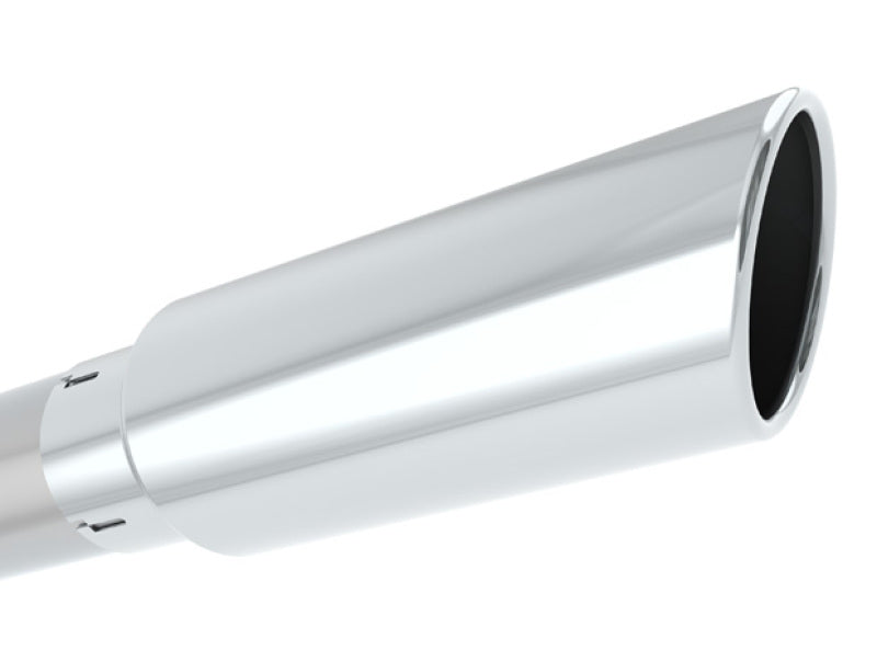 Borla 3in Inlet 4in Round Rolled Angle-Cut Tip | Universal (20246)