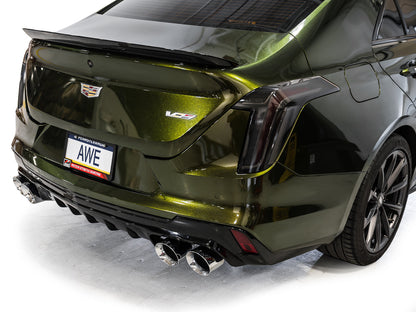 AWE Tuning 2021+ Cadillac CT4-V Blackwing SwitchPath Exhaust - Chrome Silver Tips (3025-42436)