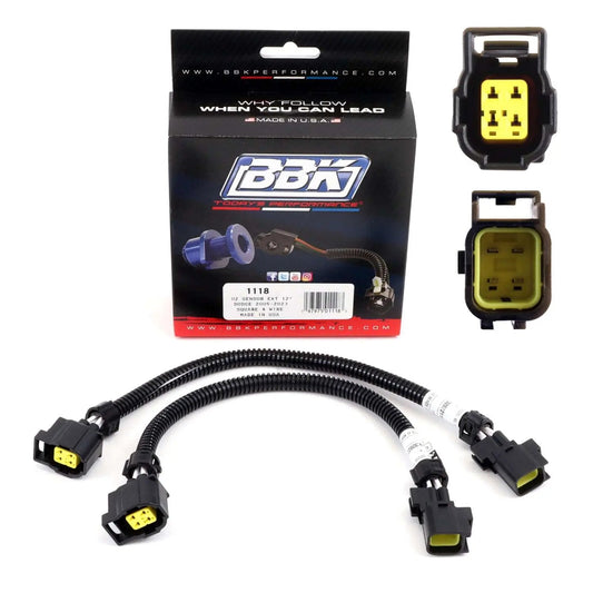 BBK 05-20 Dodge 4 Pin Square Style O2 Sensor Wire Harness Extensions 12 (pair)