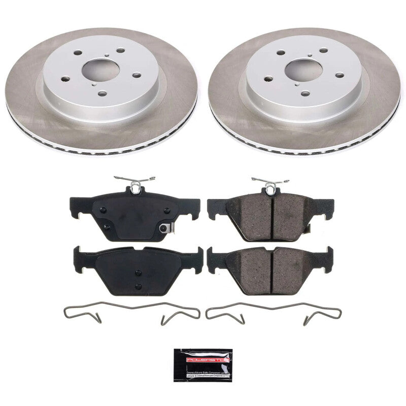 PowerStop 16-20 Subaru WRX Rear Semi-Coated Rotor Kit (SC7039)