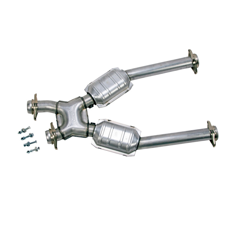 BBK 96-04 Mustang 4.6 GT/Cobra Short Mid X Pipe w/ Cats | Ford Mustang 94-04 (1638)