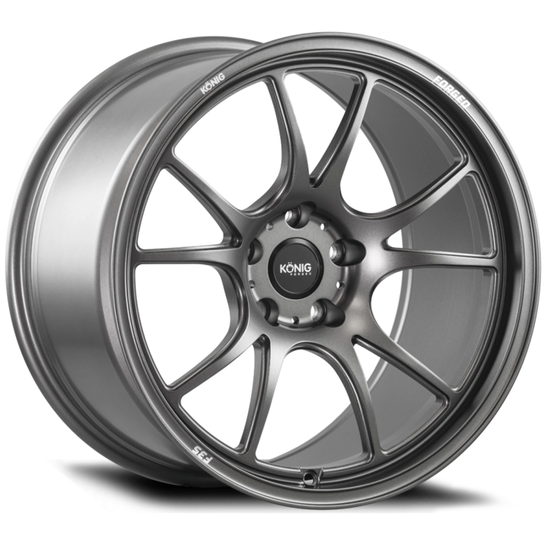 (set of 4) Konig F3S Satin Charcoal | 18x12" +65mm | 5x130mm Wheel
