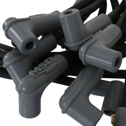 MSD 31593 Super Conductor Spark Plug Wire Set, Black, Socket Style Terminals