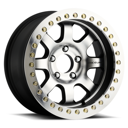 (set of 4) Raceline RT260 Avenger Black & Machined Beadlock | 17x8.5" -32mm | 6x139.7mm Wheel