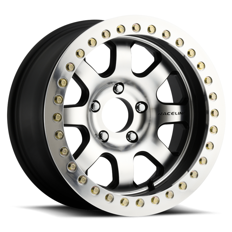Raceline RT260 Avenger Black & Machined Beadlock | 17x8.5" -19mm | 5x127mm Wheel